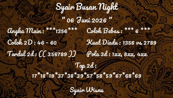 Syair Wisnu - Syair Busan Night