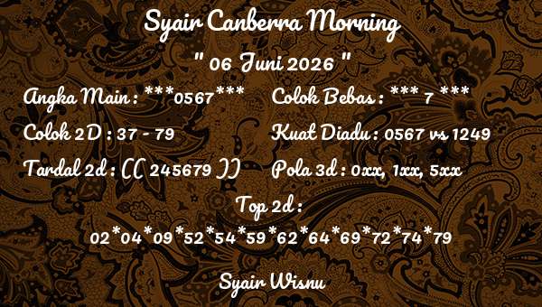 Syair Wisnu - Syair Canberra Morning