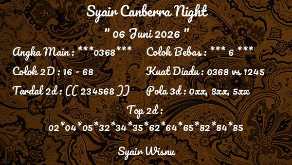 Syair Wisnu - Syair Canberra Night