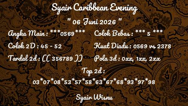 Syair Wisnu - Syair Caribbean Evening