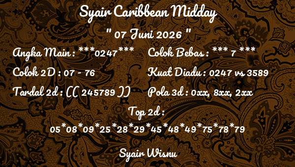 Syair Wisnu - Syair Caribbean Midday