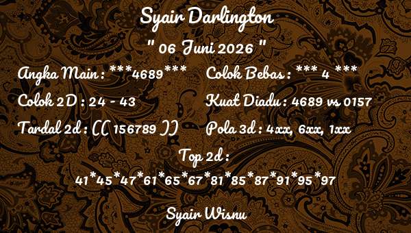 Syair Wisnu - Syair Darlington