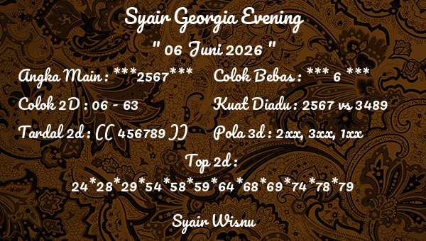 Syair Wisnu - Syair Georgia Evening