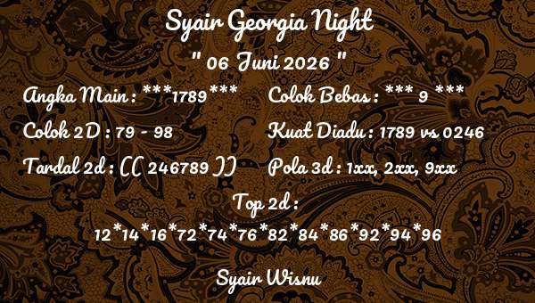 Syair Wisnu - Syair Georgia Night