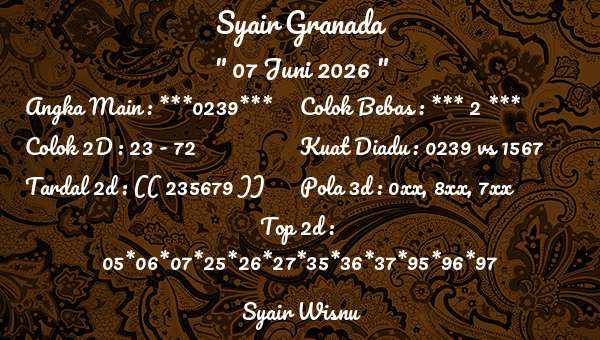Syair Wisnu - Syair Granada
