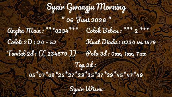 Syair Wisnu - Syair Gwangju Morning