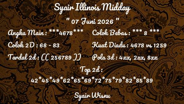Syair Wisnu - Syair Illinois Midday