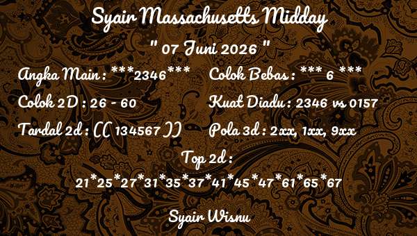 Syair Wisnu - Syair Massachusetts Midday
