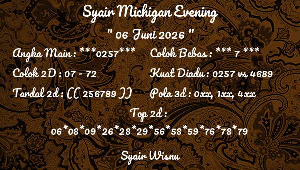 Syair Wisnu - Syair Michigan Evening