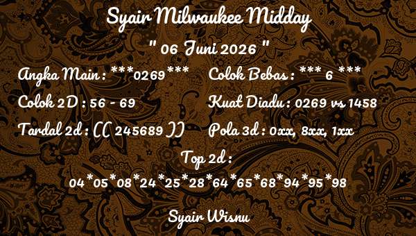 Syair Wisnu - Syair Milwaukee Midday