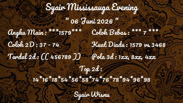Syair Wisnu - Syair Mississauga Evening
