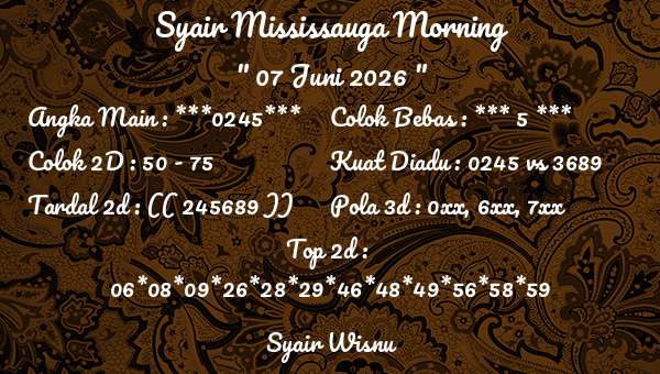 Syair Wisnu - Syair Mississauga Morning