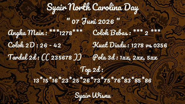 Syair Wisnu - Syair North Carolina Day