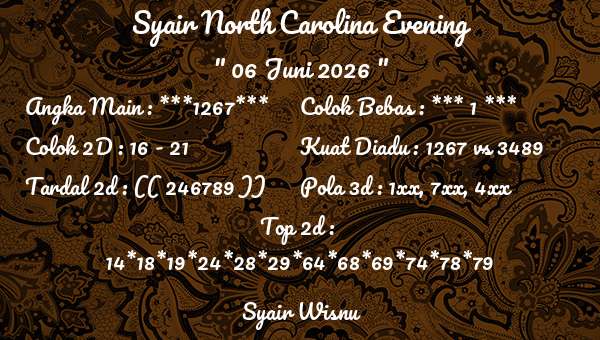 Syair Wisnu - Syair North Carolina Evening