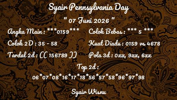 Syair Wisnu - Syair Pennsylvania Day