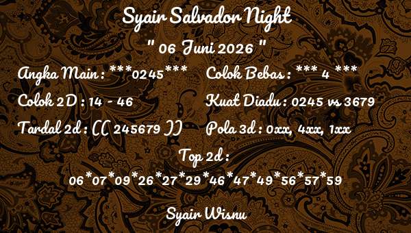 Syair Wisnu - Syair Salvador Night