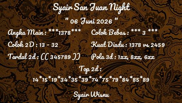 Syair Wisnu - Syair San Juan Night