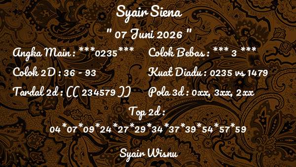Syair Wisnu - Syair Siena