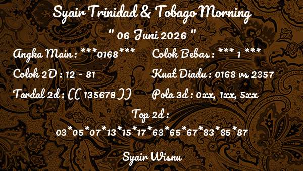 Syair Wisnu - Syair Trinidad & Tobago Morning