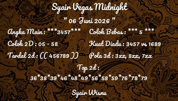 Syair Wisnu - Syair Vegas Midnight