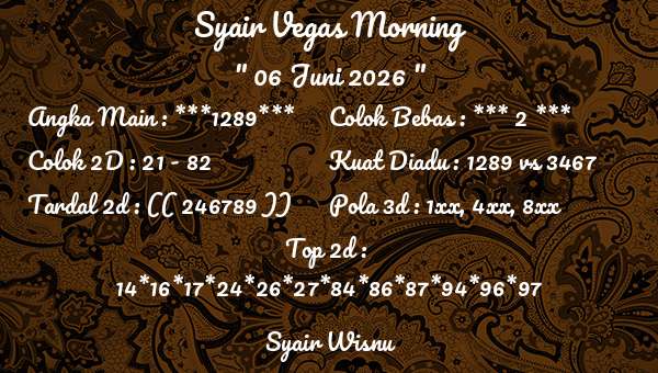 Syair Wisnu - Syair Vegas Morning