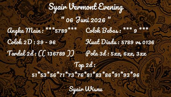 Syair Wisnu - Syair Vermont Evening