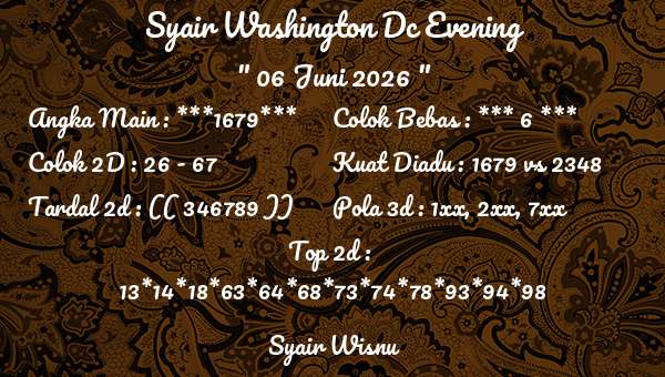 Syair Wisnu - Syair Washington Dc Evening