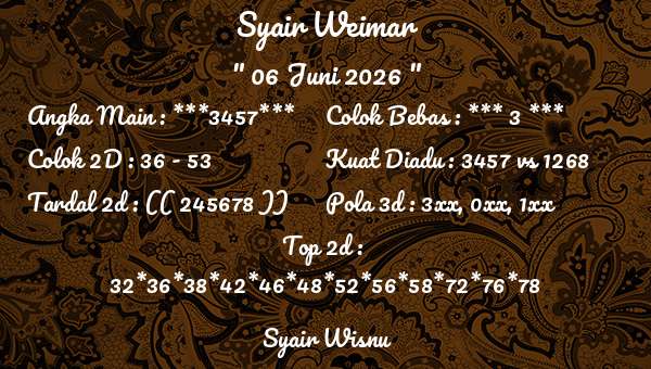 Syair Wisnu - Syair Weimar