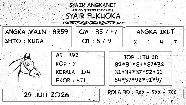 SYAIR ANGKANET - Syair Fukuoka