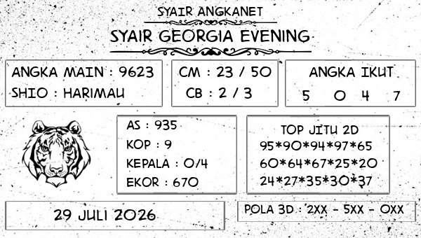 SYAIR ANGKANET - Syair Georgia Evening