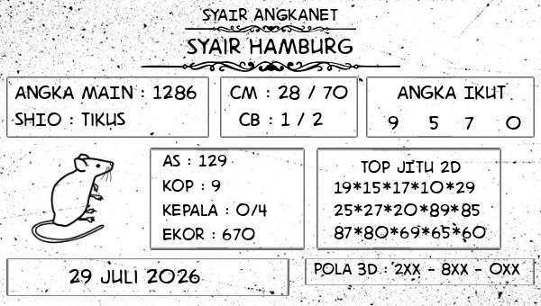 SYAIR ANGKANET - Syair Hamburg