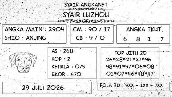 SYAIR ANGKANET - Syair Luzhou