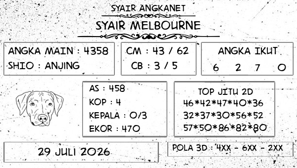 SYAIR ANGKANET - Syair Melbourne