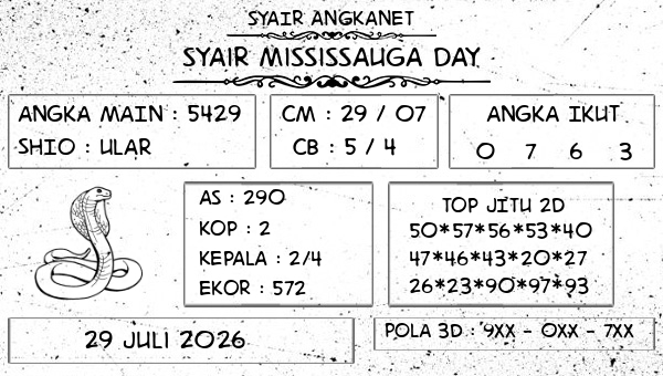 SYAIR ANGKANET - Syair Mississauga Day