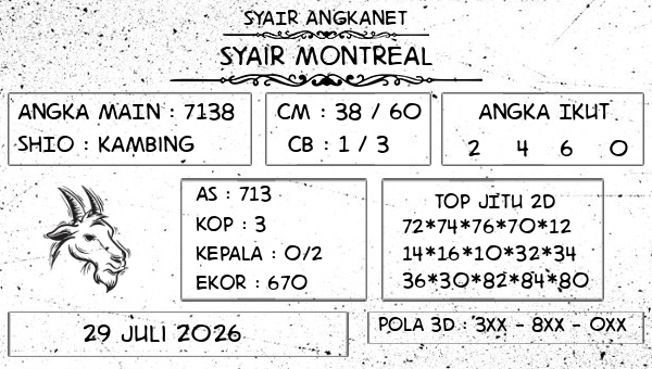 SYAIR ANGKANET - Syair Montreal