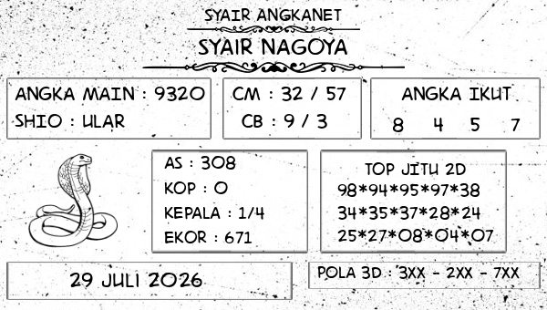 SYAIR ANGKANET - Syair Nagoya