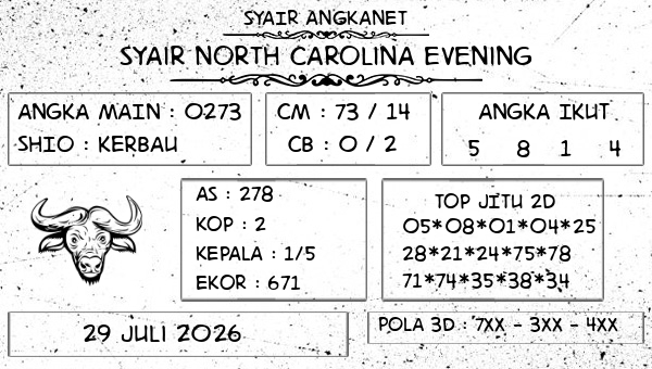 SYAIR ANGKANET - Syair North Carolina Evening