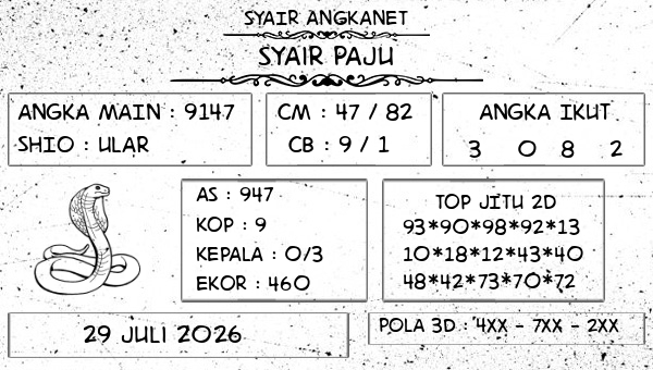SYAIR ANGKANET - Syair Paju