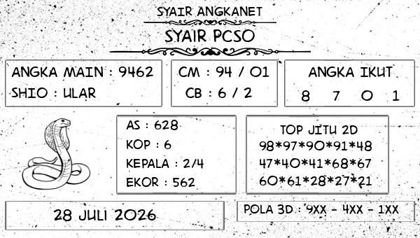 SYAIR ANGKANET - Syair Pcso