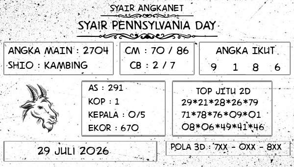SYAIR ANGKANET - Syair Pennsylvania Day