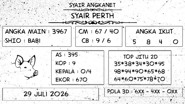 SYAIR ANGKANET - Syair Perth