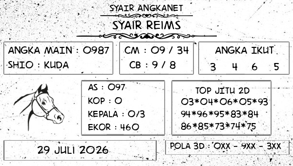 SYAIR ANGKANET - Syair Reims