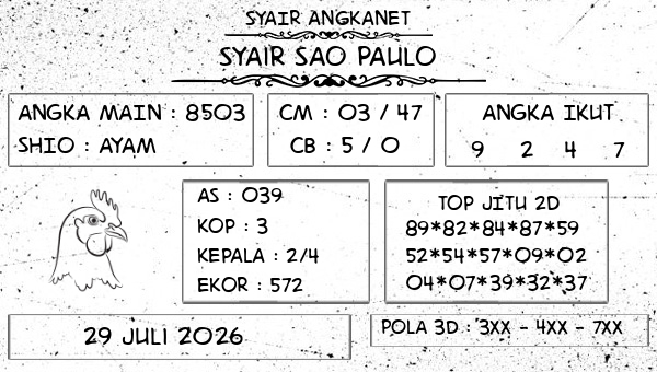 SYAIR ANGKANET - Syair Sao Paulo