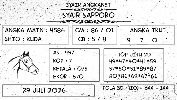 SYAIR ANGKANET - Syair Sapporo