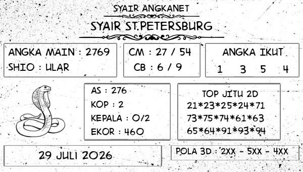 SYAIR ANGKANET - Syair St.petersburg
