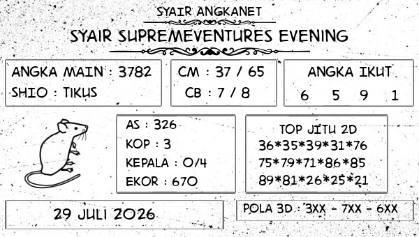 SYAIR ANGKANET - Syair Supremeventures Evening