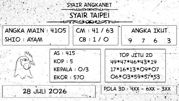 SYAIR ANGKANET - Syair Taipei