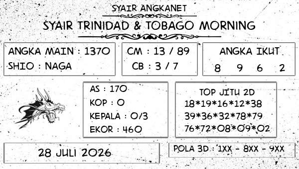 SYAIR ANGKANET - Syair Trinidad & Tobago Morning