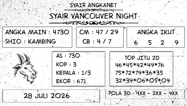 SYAIR ANGKANET - Syair Vancouver Night