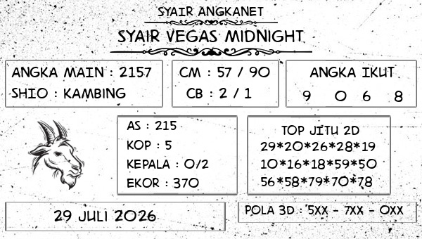 SYAIR ANGKANET - Syair Vegas Midnight